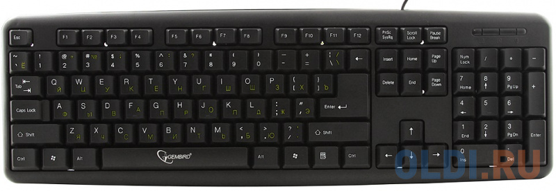 

Клавиатура Gembird KB-8320U-BL, черный, USB, 104 клавиши