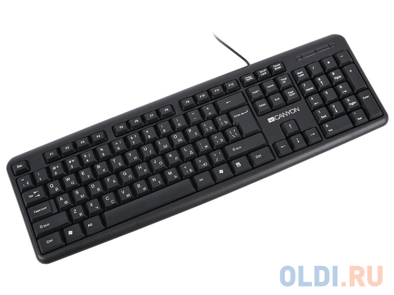 Клавиатура CANYON CNE-CKEY01-RU (Wired USB, 104 keys, Black фото