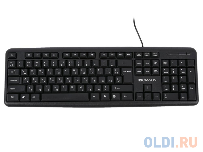 Клавиатура CANYON CNE-CKEY01-RU (Wired USB, 104 keys, Black фото