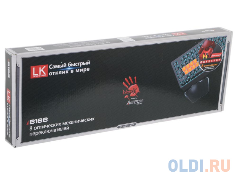 Клавиатура A4Tech Bloody B188 черный USB Multimedia Gamer LED фото