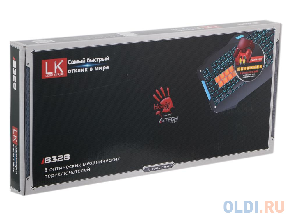 Клавиатура A4Tech Bloody B328 черный USB Multimedia Gamer LED фото
