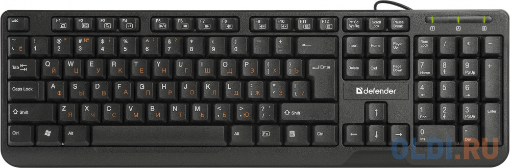 

Клавиатура Defender проводная OfficeMate HM-710 черный, полноразмерная