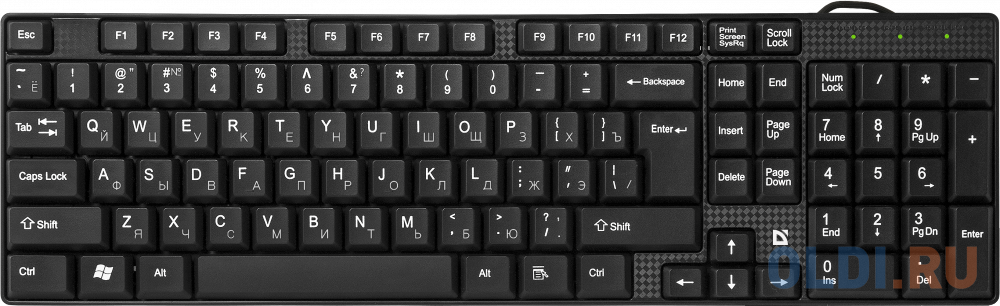 Проводная клавиатура DEFENDER Accent SB-720 RU,черный,компактная