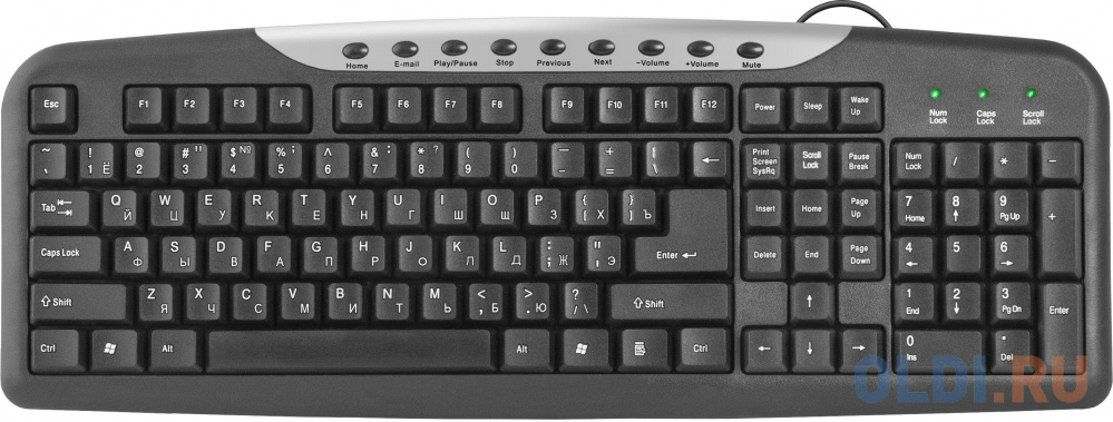 Клавиатура DEFENDER HM-830,черный, полноразмерная, USB
