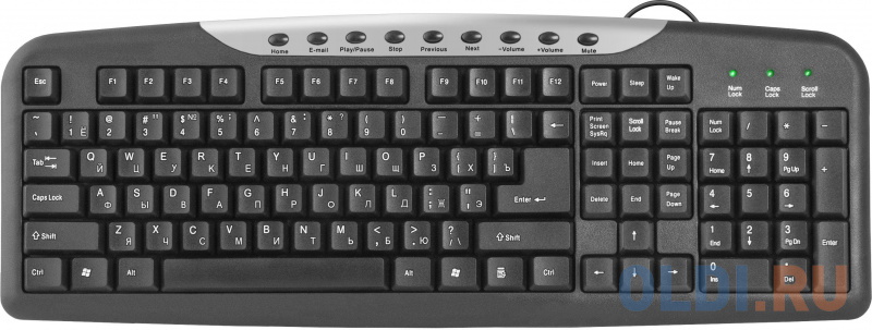 Клавиатура DEFENDER HM-830,черный, полноразмерная, USB фото