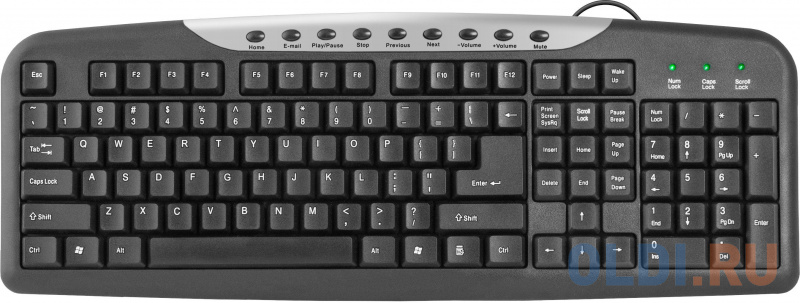 Клавиатура DEFENDER HM-830,черный, полноразмерная, USB фото