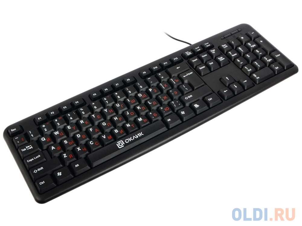 Клавиатура Oklick 90M черный USB клавиатура oklick 115m usb c подставкой для запястий [1678098]