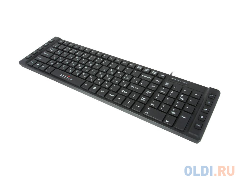 Клавиатура Oklick 530S black USB slim Multimedia