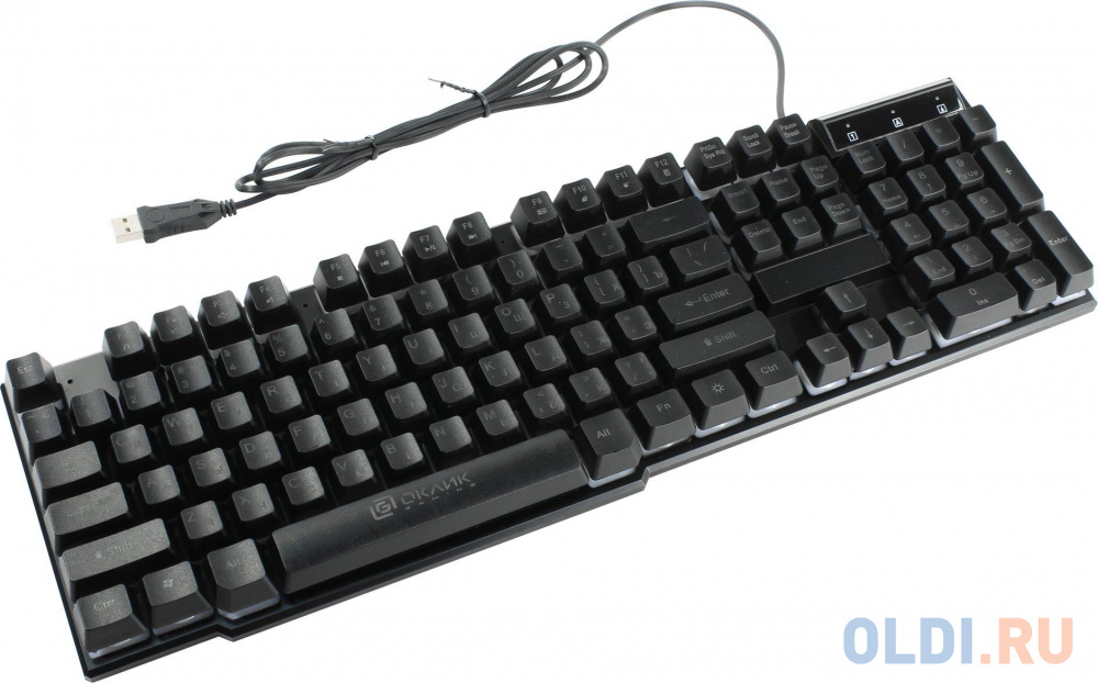 Клавиатура Oklick 780G черный USB LED