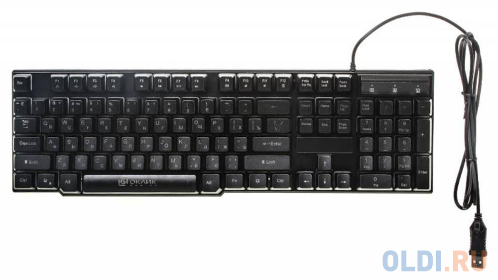 Клавиатура Oklick 780G черный USB LED фото