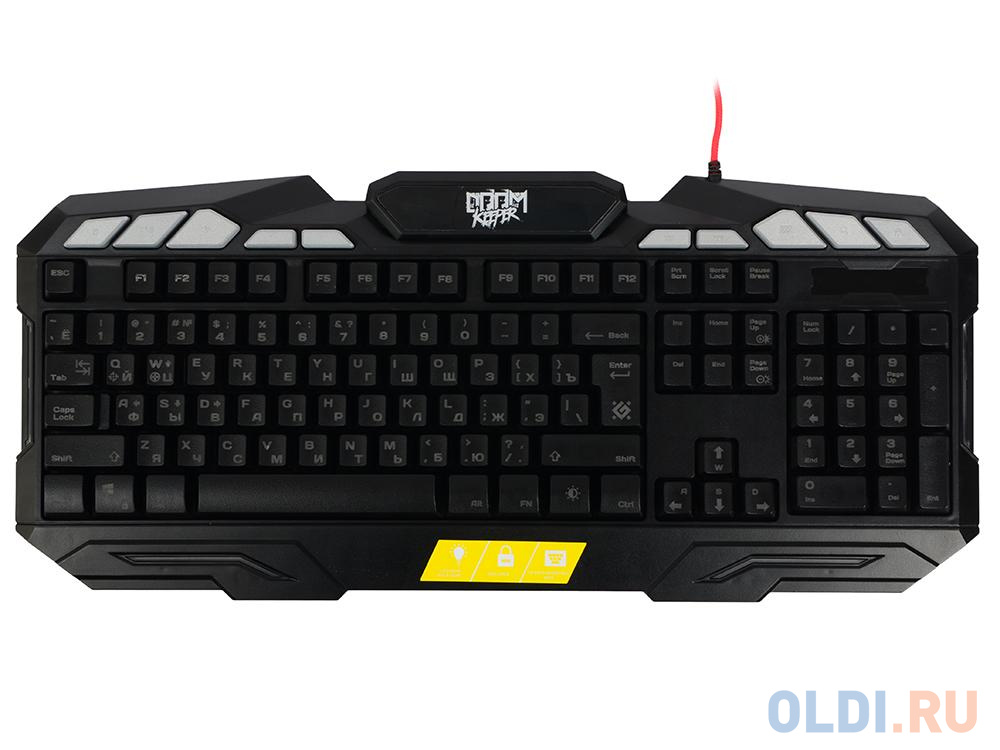 Клавиатура игровая DEFENDER Doom Keeper GK-100DL RU,3-х цветная,19 Anti-Ghost, USB 45100 - фото 5