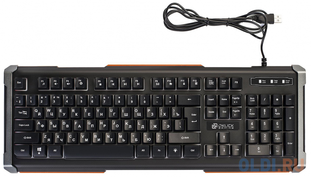 Клавиатура проводная Oklick 717G USB черный фото