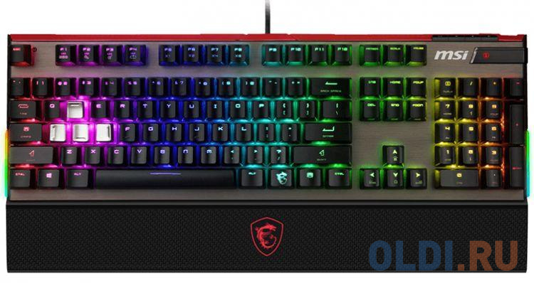 

Клавиатура MSI Vigor GK80 CR RU Mechanical Gaming Keyboard with Cherry MX RED Keys, 16.8M RGB