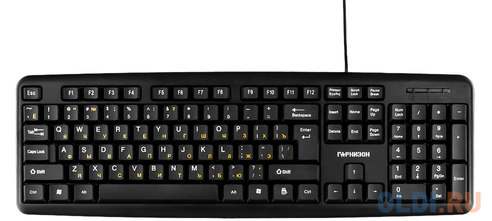 

Клавиатура проводная Гарнизон GK-100 USB черный