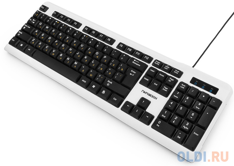 

Клавиатура проводная Гарнизон GK-110L USB серебристый