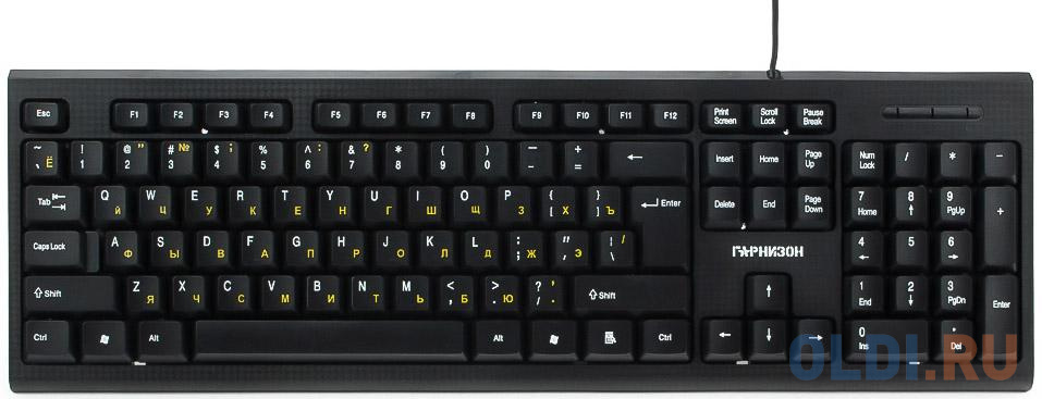 Клавиатура проводная Гарнизон GK-120 USB черный