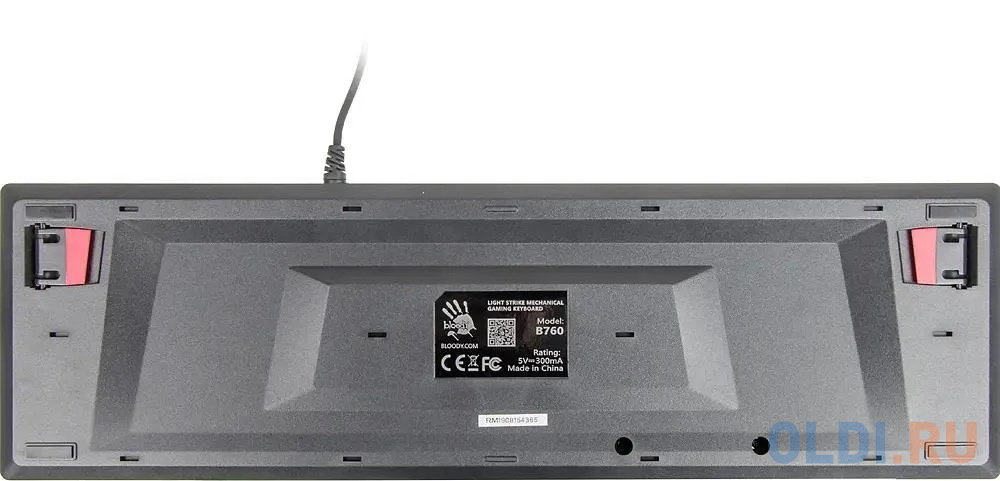 Клавиатура проводная A4TECH B760 USB черный серый 1080494 фото