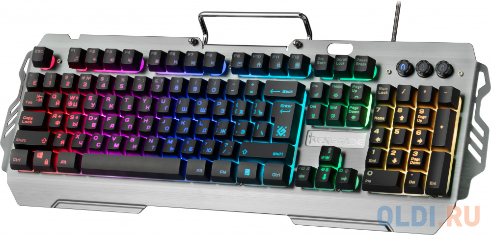 Клавиатура игровая DEFENDER Renegade GK-640DL RU,RGB подсветка, USB, 9 режимов 45640 - фото 3