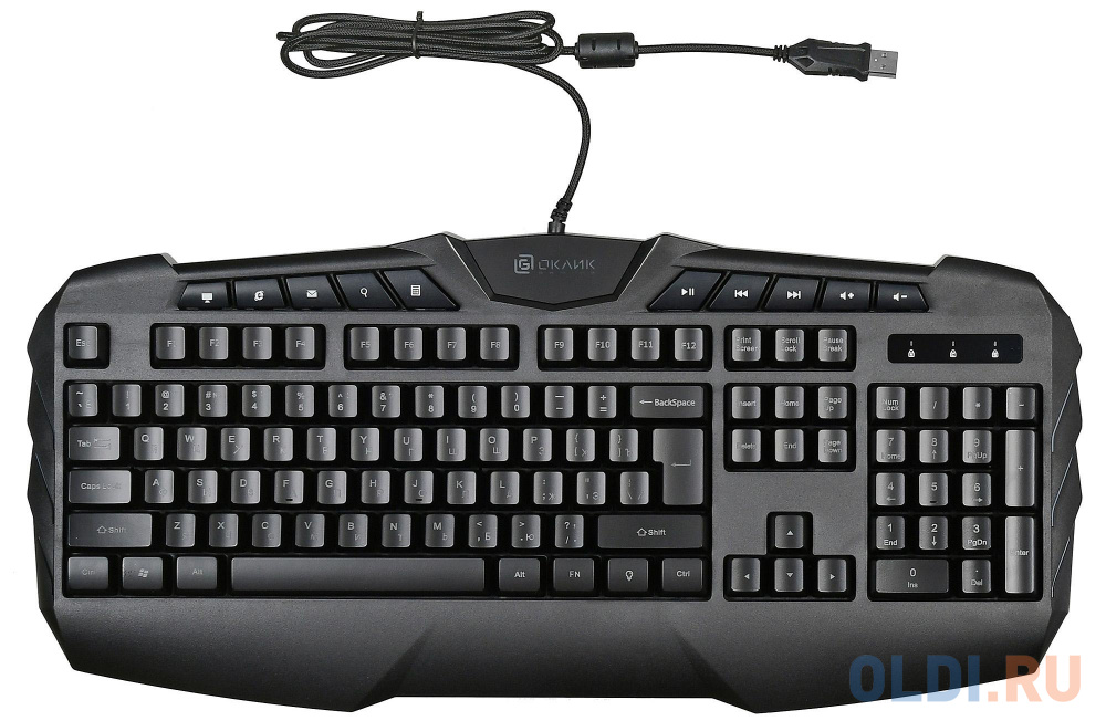 Клавиатура проводная Oklick 777G USB черный фото