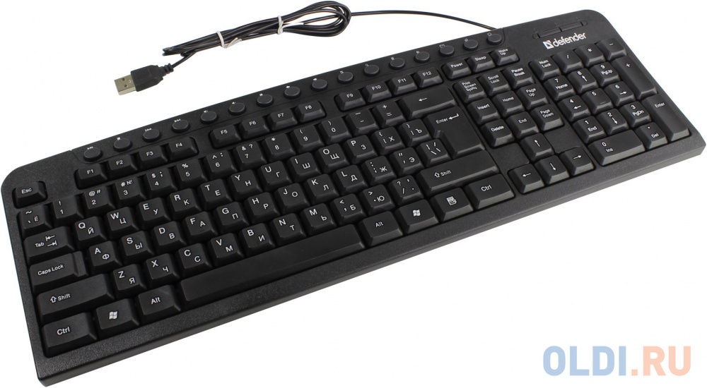 Клавиатура проводная Defender HB-470 RU USB черный клавиатура defender draconic bluetooth