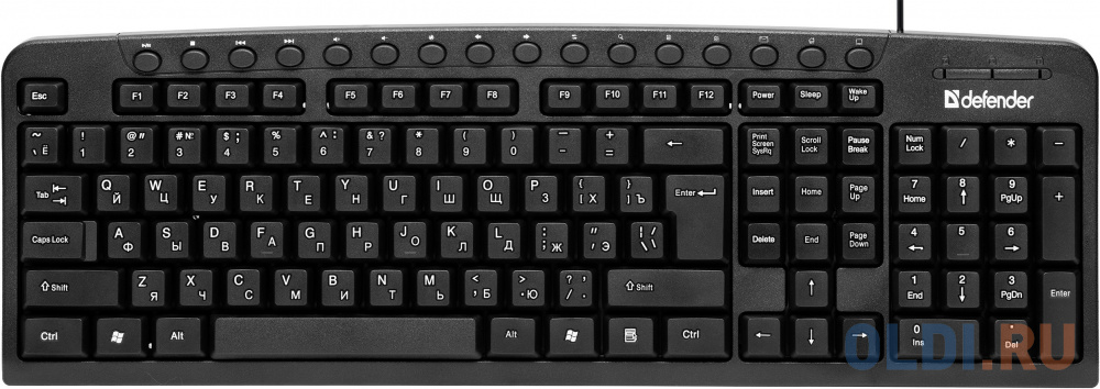 Клавиатура проводная Defender HB-470 RU USB черный фото