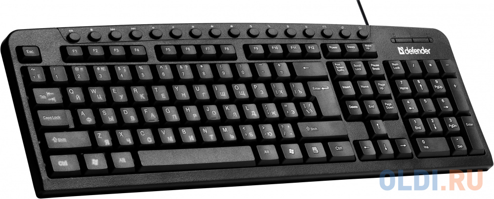 Клавиатура проводная Defender HB-470 RU USB черный фото