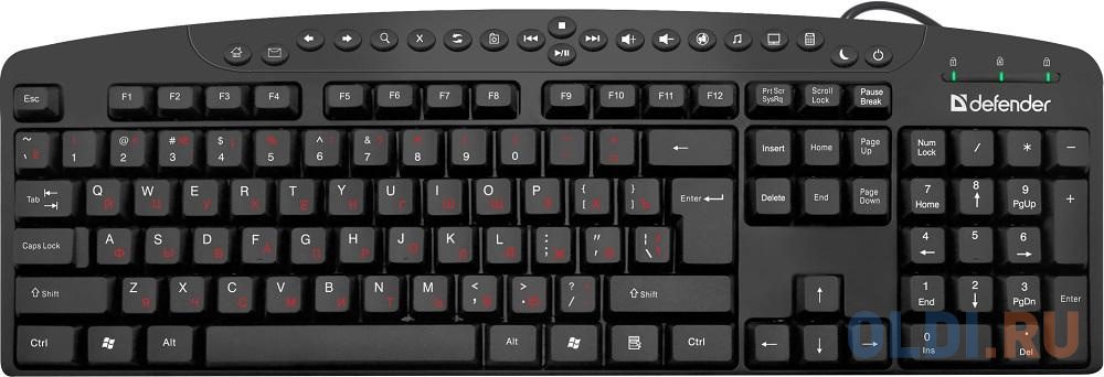 Клавиатура Atlas HB-450 RU, черный, мультимедиа 124 кн., USB, DEFENDER клавиатура defender hb 420 ru hb 420 ru полноразмерная usb