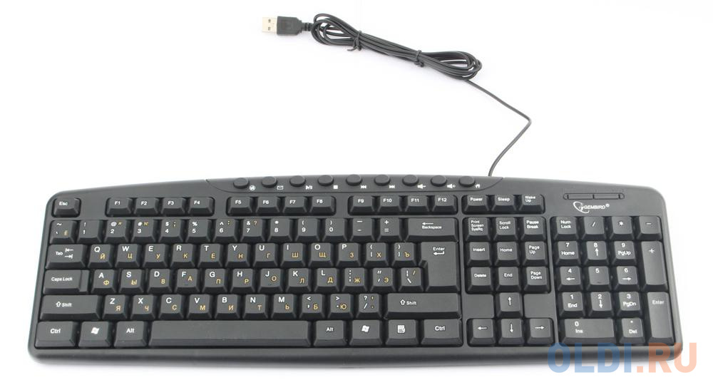 Клавиатура проводная Gembird KB-8340UM-BL USB черный