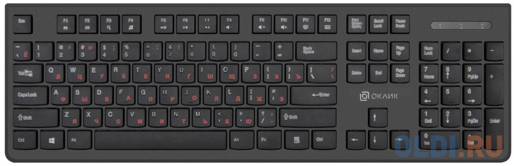 Клавиатура проводная Oklick 505M USB черный KW-1820 BLACK клавиатура проводная razer ornata v2 usb