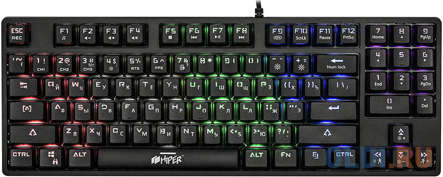 

Игровая клавиатура HIPER MK-2 CHASE чёрная (TKL, USB, Outemu, RGB подсветка)