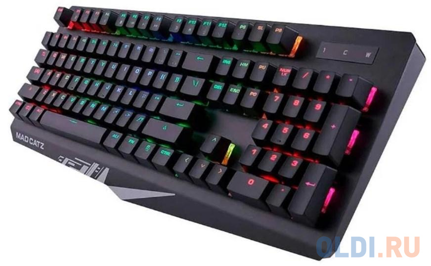Игровая клавиатура Mad Catz  S.T.R.I.K.E. 2 чёрная (US layout, мембрана, RGB подсветка, аллюминиевая рама, USB)