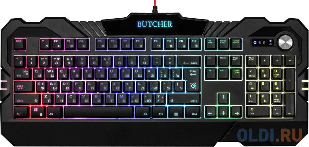 Клавиатура проводная Defender BUTCHER GK-193DL USB черный 45193 - фото 2