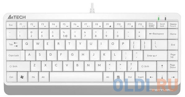 Клавиатура проводная A4TECH FK11 USB белый клавиатура проводная oklick 420mrl usb белый