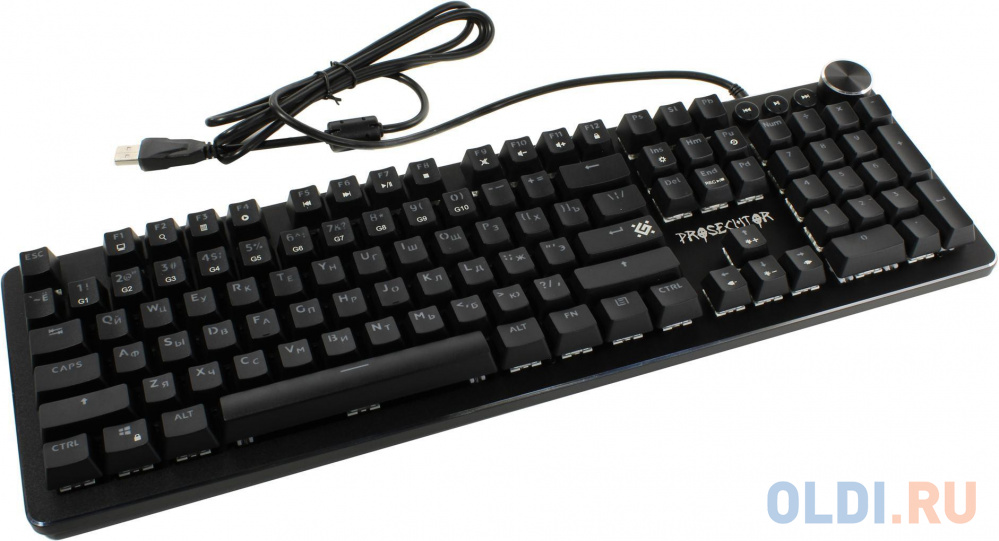 Клавиатура проводная Defender GK-370L USB черный 45370 - фото 1