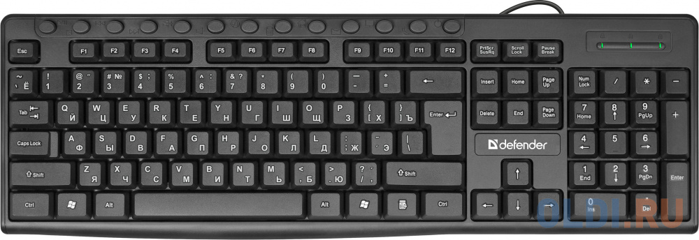 Клавиатура проводная Defender HB-719 USB черный картридж hi black hb cb541a