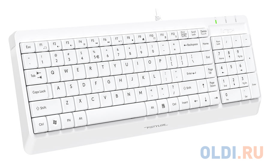 Клавиатура проводная A4TECH Fstyler FK15 USB белый фото