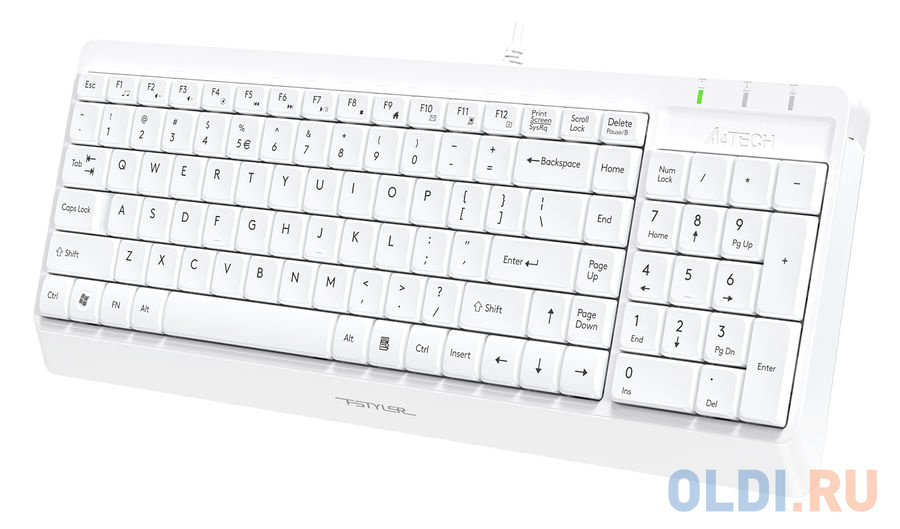 Клавиатура проводная A4TECH Fstyler FK15 USB белый фото