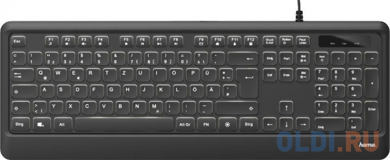 

Клавиатура Hama KC-550 черный USB LED