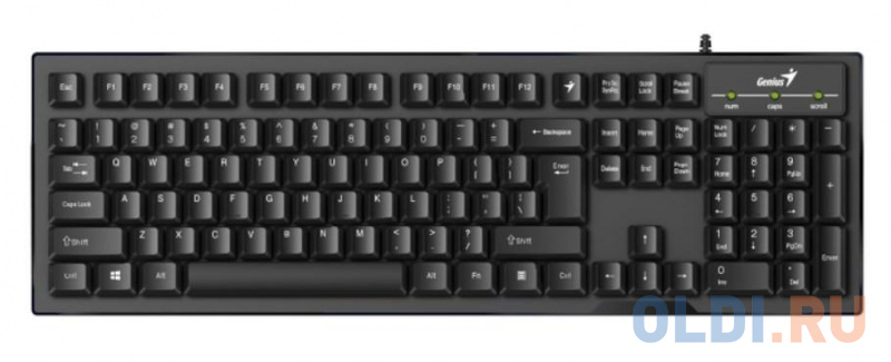 

Multimedia wired keyboard Genius SmartKB-102, USB, 104 buttons + SmartGenius button ,12 programmable buttons, App support, hight range keycaps, classi, Черный