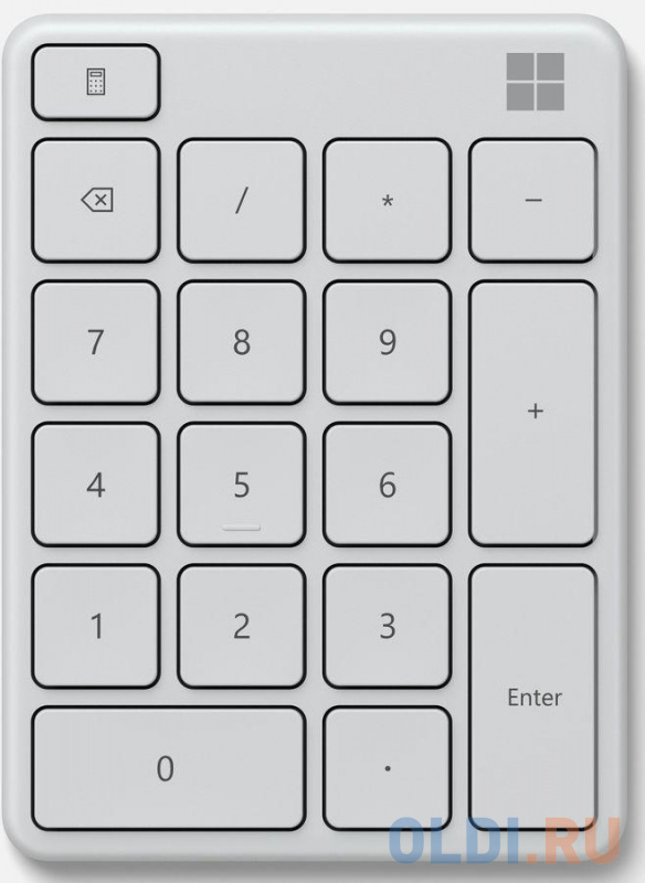 

Клавиатура беспроводная Microsoft Number Pad Monza Bluetooth белый