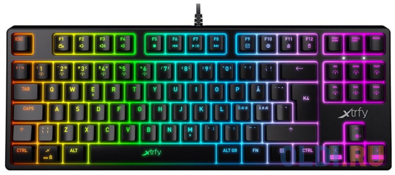 

Клавиатура Xtrfy K4 TKL Black USB, Черный