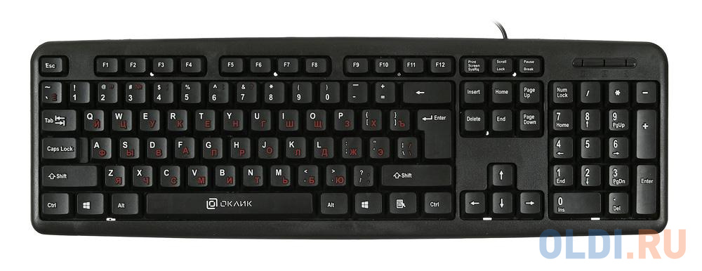 Клавиатура Oklick 180 V2 Black USB