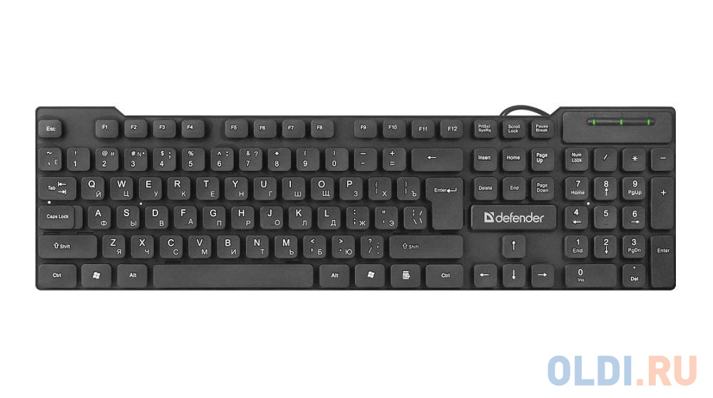 Клавиатура проводная Element HB-190 USB RU,черный,полноразмерная DEFENDER картридж hi black hb cb541a