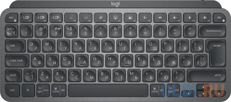 Клавиатура беспроводная Logitech MX Keys Mini Graphite Bluetooth графитовый 920-010501 клавиатура oklick 835s usb bluetooth радиоканал серый [1696467]