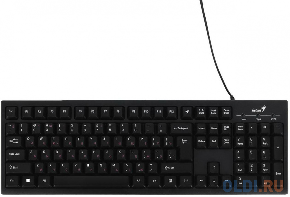Клавиатура Genius SmartKB-100 Black USB, цвет белый - фото 1
