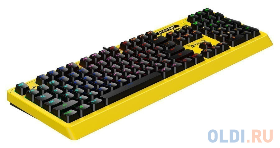 Клавиатура проводная A4TECH B810RC Punk Yellow USB желтый черный фото