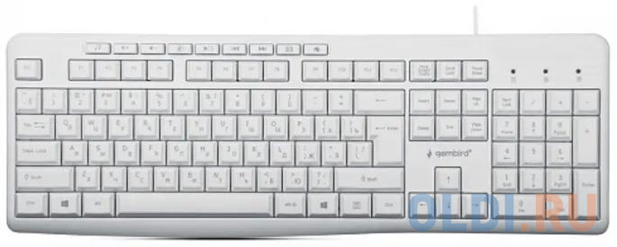 Клавиатура Gembird KB-8430M White USB клавиатура проводная gembird kb 8320uxl bl usb