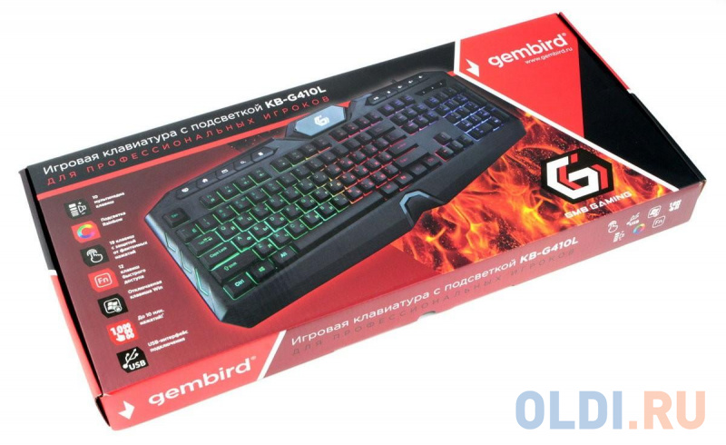 Клавиатура Gembird KB-G410L Black USB фото