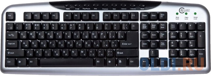 NORBEL NKB 001, Клавиатура проводная полноразмерная, USB, 104 клавиши + 10 мультимедиа клавиш, ABS-пластик, длина кабеля 1,8 м, цвет чёрный