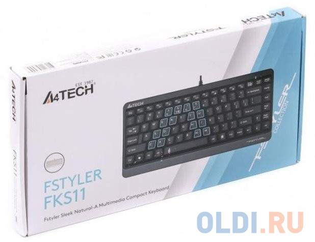 Клавиатура A4Tech Fstyler FKS11 белый/серый USB FKS11 WHITE  (960595) фото
